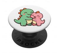 Dino Friends Forever. Simpatico design con dinosauro kawaii. PopSockets PopGrip Adesivo