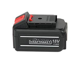 Dino KRAFTPAKET Batteria da 18 V con indicatore di carica, adatta per batteria Dino da 18 V, 4 Ah, solo: senza caricatore 4,0 A