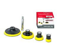 Dino KRAFTPAKET Set di piastre di supporto M10, 30 mm, 50 mm, 75 mm, 100 mm, con estensione di 80 mm, per lucidatrice con filettatura M10. Adatto per lucidatrice a batteria 640241