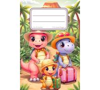Dino Lined Notebook for Kids: A Fun Notebook for Kids Who Love Dinosaurs, 110 Pages, 6 x 9 Inches