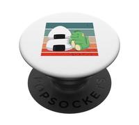 Dino mangia sushi Dinosauri sushi Divertente buongustaio PopSockets PopGrip Adesivo