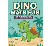 Dino Math Fun: Tracing Numbers 1-10 with Coloring Activities for Preschool Kids