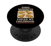 Dino Nuggets Nostalgia Funny Snack Dinosauro pepita Amante PopSockets PopGrip Adesivo