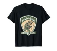 Dino Patrol Unit Estinto ma Deadly Warrior Art Maglietta
