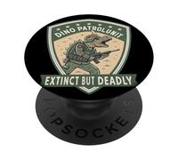 Dino Patrol Unit Estinto ma Deadly Warrior Art PopSockets PopGrip Adesivo