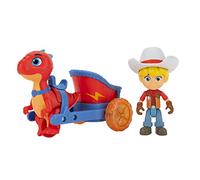 Dino Ranch DNR0010 - Carrozzina Jon e Blitz', veicolo con figura, giocattolo dai 3 anni in su, multicolore
