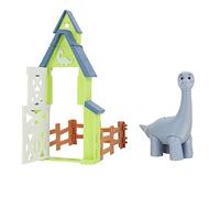 Dino Ranch DNR0023 Dino Action Pack Brontosaurus-4 pezzi di recinzione per collegare quattro stili per collezionare giocattoli per bambini con i tuoi allevatori pre-Westoric preferiti, multi