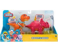 Dino RanchSet Dinosauri Deluxe, Inclusi 2 Dinosauri Articolati: Biscuit e Angus