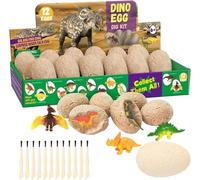 Dino - Set di Scavi per Bambini, Uova di Dinosauro, Calendario dell'Avvento, Giocattolo e Figure per Bambini dai 6 ai 10 Anni