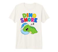 Dino Snore - Divertente Dinosauro Che Dorme T-Rex Dino Lover per Bambini Maglietta Premium
