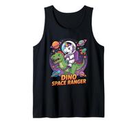Dino Space Ranger - Unicorno Astronauta Cavalcando T Rex Dinosauro Canotta