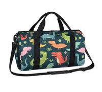 Dino Sports Duffel Bags Cute Dino Weekend Pernottamento Borsa Casual Tote Borsone Viaggio Palestra Bagaglio Duffel Bag per Bambini Ragazze Ragazzi Donne Uomini