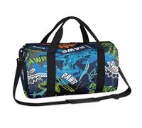 Dino Sports Duffel Bags Dinosauro Dino Weekend Pernottamento Borsa Casual Tote Borsone Viaggio Palestra Bagaglio Duffel Bag per Bambini Ragazze Ragazzi Donne Uomini
