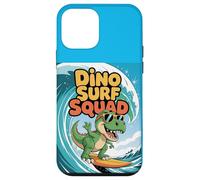 Dino Surf Squad - Vibrazioni estive divertenti di dinosauri da surf Custodia per iPhone 12 mini