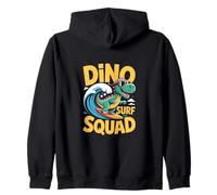 Dino Surf Squad - Vibrazioni estive divertenti di dinosauri da surf Felpa con Cappuccio