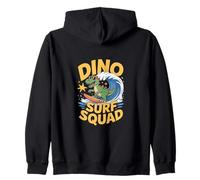 Dino Surf Squad - Vibrazioni estive divertenti di dinosauri da surf Felpa con Cappuccio