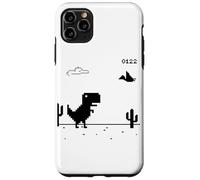 Dino T-Rex Dinosaur Pixel Gioco No Internet offline Divertente Uomini Custodia per iPhone 11 Pro Max