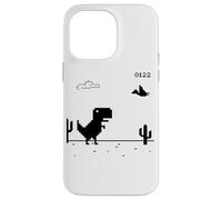 Dino T-Rex Dinosaur Pixel Gioco No Internet offline Divertente Uomini Custodia per iPhone 14 Pro Max