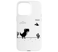 Dino T-Rex Dinosaur Pixel Gioco No Internet offline Divertente Uomini Custodia per iPhone 15 Pro Max