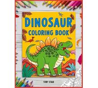 Dino World: Fun & Easy Dinosaur Coloring Book for Kids