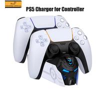 DinoFire DualSense Controller Stazione di ricarica per gamepad PS5 Docking station per caricabatterie rapido per controller PlayStation 5