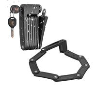 DINOKA Lucchetto Bici, Catena Compatta Pieghevole Snodabile Antifurto Portatile in Lega di Acciaio per Bicicletta Mountain Bike con 2 Chiavi e Supporto Bloccabile