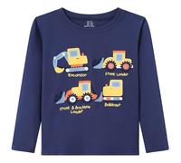 Dinopjs T-shirt a maniche lunghe per ragazzi, in cotone, a maniche lunghe, sottili, per camion, escavatori, gru, trattore, bulldozer, dinosauro, animali dei cartoni animati, per bambini da 2 a 7 anni