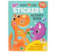 Dinos Love Stickers Activity Book: Over 400+ Stickers for Toddlers - Includes Perforated Pull-Out Pages for Stickers for Easy Use with Activity Pages