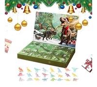 Dinosaur | 24 Days Christmas Countdown with Dinosaurr Building Block Figures | Seasonal Decor for Party Holiday Dormitory Birthday Home Apartment Thanksgiving School