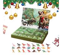 Dinosaur | 24 Days Christmas Countdown with Dinosaurr Building Block Figures | Seasonal Decor for Party Holiday Dormitory Birthday Home Apartment Thanksgiving School