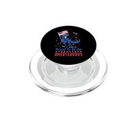 Dinosaur 4th Of July T Rex Proud To Be An Amerisaurus PopSockets PopGrip per MagSafe