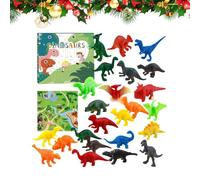 Dinosaur Advent, Realistic Educational Animal Toys For Family, 24 Days Dinosaur Countdown Ornament Calendar, Night School Events Boys Girls Kids Adolescenti Adulti Home Party