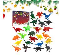 Dinosaur Advent, Realistic Educational Animal Toys For Family, 24 Days Dinosaur Countdown Ornament Calendar, Night School Events Boys Girls Kids Teens Adults Home Party