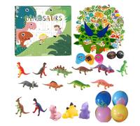 Dinosaur Advent, Realistic Educational Animal Toys For Family, 24 Days Dinosaur Countdown Ornament Calendar, Night School Events Boys Girls Kids Teens Adults Home Party