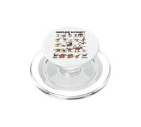 Dinosaur Alphabet Dinosauri Con Nomi Tavola PopSockets PopGrip per MagSafe