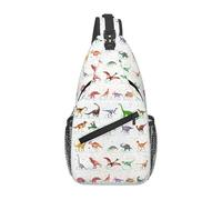 Dinosaur Alphabet Unisex Borsas A Spalla Multitasche Borsa A Tracolla Antifurto Borsa Monospalla Per Ciclismo Outdoor Lavoro Escursionismo