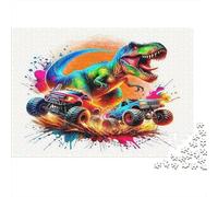 Dinosaur Beside Stone Letter G in Jungle Jigsaw Puzzle Impossibili 1000 Pezzi Decorazione Per La Casa. Rilassamento E Intelligence Per Adulti E Ragazzi Da 14 Anni 52x38cm/1000pcs