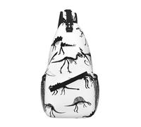 Dinosaur Bones Unisex Zaino Monospalla Antifurto Borsa A Tracolla Leggera Borsello Tracolla Per Treeking Sportivo Sportiva Ciclismo