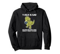 Dinosaur Book Lover T Rex Sad Arms Troppo Corto per Il Lettore Felpa con Cappuccio