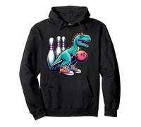 Dinosaur Bowling Player Fun Graphic Dino Bowler Kids Adults Felpa con Cappuccio