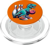 Dinosaur Bowling Player Fun Graphic Dino Bowler Kids Adults PopSockets PopGrip per MagSafe