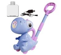 Dinosaur Bubble Blower, Dinosaur Bubble Machine - Macchina per soffiaggio a bolle illuminata - 10 buche, dinosauro spingi giocattoli nel cortile, intrattenimento all'aperto per bambini