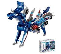 Dinosaur Car Toy with Magnetic Dragon Design, Friction-Powered Motor Vehicle Kids, Safe Costrution, Ideal for School Festival Outdoor Play Birthday Christmas, 13x11x4cm Blue Gold Noctilucent Color