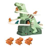 Dinosaur Climbing Slide Music Toy, Electric Race Track Game Fun Track Slide Roller Coaster for Children (#A)