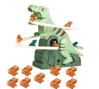 Dinosaur Climbing Slide Music Toy, Electric Race Track Game Fun Track Slide Roller Coaster for Children (#C)