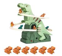 Dinosaur Climbing Slide Music Toy, Electric Race Track Game Fun Track Slide Roller Coaster for Children (#B)
