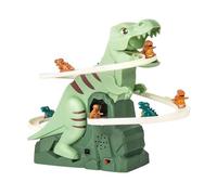 Dinosaur Climbing Slide Toy with Music & Lights - Electric Roller Coaster Track Game for Kids Game Track Slide Toys, Automatic Stair Climbing Race Set