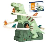 Dinosaur Climbing Stairs Toy, Electric Dinosaurs Climbing Stairs Toy with Lights & Music, Dinosaur Stair Climber Toys, Electric Race Track Game Fun Track Slide Roller Coaster (1pc)