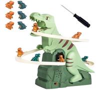 Dinosaur Climbing Stairs Toys,Electric Dinosaur Climbing Stairs Toy,stair slide,roller coaster toys for toddlers,for gifts,play (Green)