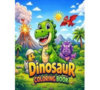 Dinosaur Coloring Book: 50 Fun and Unique Dinosaur Illustrations for Kids Ages 4-8 | Big and Easy